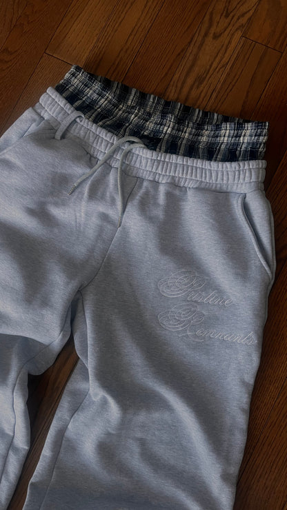 Grey Pristine Remnants Double Waisted Sweatpants