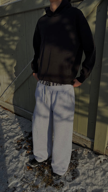 Grey Pristine Remnants Double Waisted Sweatpants