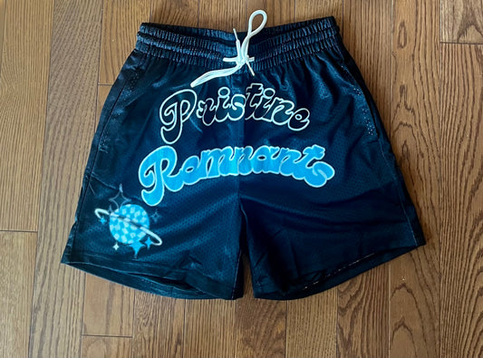 Black & Blue Mesh Shorts